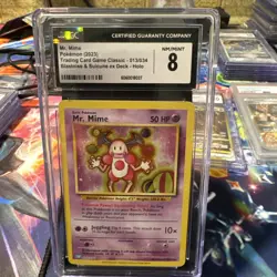 Pokemon TCG Mr. Mime Holo Rare CGC 8 NM-MT 2023 13/034 - Image 1