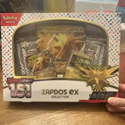 Pokemon Scarlet & Violet 151 Zapdos ex Promo Oversize Collection Box - Image 1