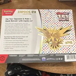 Pokemon Scarlet & Violet 151 Zapdos ex Promo Oversize Collection Box - Image 2