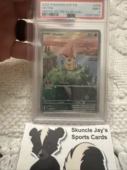 2025 POKEMON SVP EN-SV BLACK STAR PROMO #208 VICTINI PSA 9 - Image 1