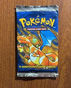 Pokemon 1999 Vintage WOTC Base Set Charizard Sealed Booster Pack - Image 1
