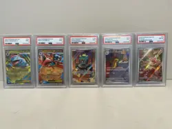 Pokemon TCG Lot Of 5 Mega Evolution PSA Graded Cards Lucario Marshadow etc - Image 1
