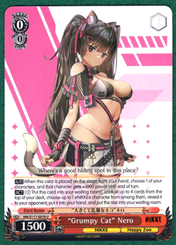 "Grumpy Cat" Nero - GoV: NIKKE NIK/S117-E070 U - Weiss Schwarz TCG Card - Image 1