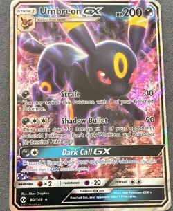 Pokemon Umbreon GX Ultra Rare Holo 80/149 SM Base 2017 English Dark Card - Image 1