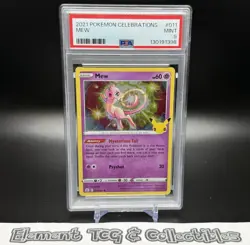 PSA 9 MEW 011/025 Celebrations Holo MINT Pokemon Card - Image 1