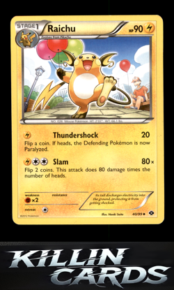 Raichu 40/99 Pokemon Uncommon Next Destinies Card NM - Image 1