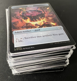 MTG Lot 108 All Foil Token Cards Mixed Sets MH2 MH3 MKM Treasures Food Clues NM - Image 3