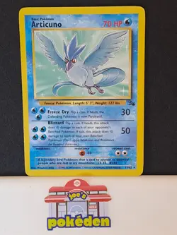 Pokemon TCG Articuno Card 17/62 WOTC Fossil Set Non-Holo LP/EX - Image 1