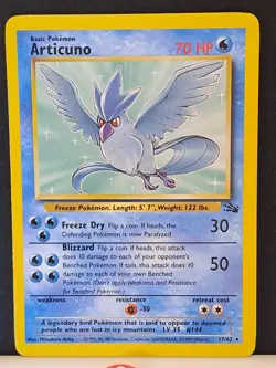 Pokemon TCG Articuno Card 17/62 WOTC Fossil Set Non-Holo LP/EX - Image 2