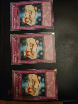 Yugioh Gift Card (TAEV-EN078) 1st Edition (NEAR MINT) 2x Unlim x1 playset 3x ttl - Image 1