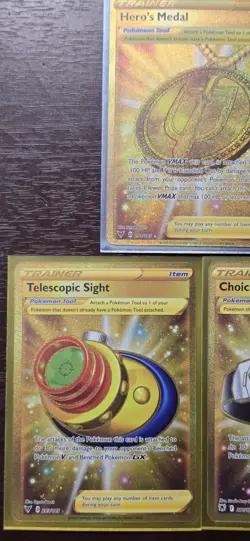 Pokemon Cards Lot (Gold Rare Full Art - Pokemon Tools - Sword & Shield - M/NM) - Image 4