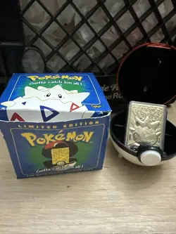 Pokemon Togepi Burger King 23k Gold Plated Trading Card Blue Box 1999 - Image 1