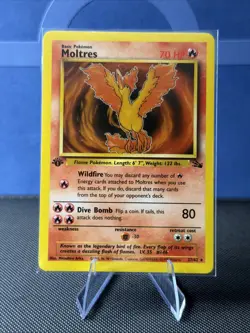 🔥 Moltres #27/62 | 1st Edition Non-Holo Rare NM/M | 1999 Fossil Pokemon Card - Image 1