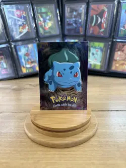 Topps Pokemon Card Bulbasaur #01 E1 of 12 Blue Logo - Image 1
