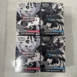 [Lot Of 4] Pokemon TCG 2x Black Bolt And 2x White Flare Sealed Booster Bundles - Image 1