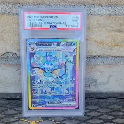 Pokemon TCG Vaporeon ex 149/131 Prismatic Evolutions SIR Holo EX PSA 9 2025 - Image 3