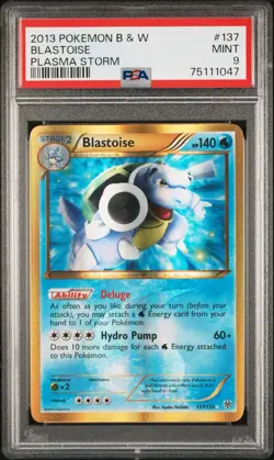 2013 POKEMON B&W PLASMA STORM #137 BLASTOISE PSA 9 - Image 1