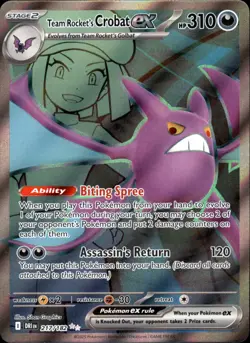 Team Rocket's Crobat ex 217/182 Ultra Rare - Pokemon SV10: Destined Rivals NM - Image 1