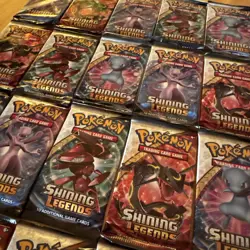 Pokemon TCG Shining Legends Booster Pack Lot X6 Factory Sealed - Image 2