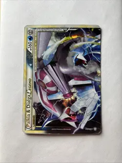 Palkia Dialga Legend Holo LP Top 101/102 Pokemon Poor Condition *Writing on back - Image 1