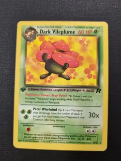 Pokemon TCG Dark Vileplume 30/82 Team Rocket 1st Edition Non-Holo Rare NM - Image 1