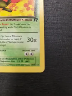 Pokemon TCG Dark Vileplume 30/82 Team Rocket 1st Edition Non-Holo Rare NM - Image 5