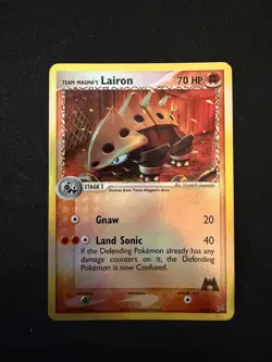 Team Magma's Lairon - 36/95 - Pokemon Team Magma vs. Aqua Reverse Holo Rare - MP - Image 1