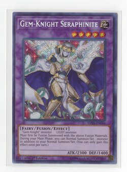 YuGiOh! Gem-Knight Seraphinite SHVA-EN048 secret rare holo Nm - Image 1