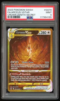 PSA 9 MINT Arceus VSTAR Secret Crown Zenith #GG70 Pokemon Card TCG - Image 1