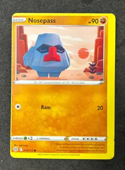 MISCUT Nosepass Common SWSH Brilliant Stars #073 Pokemon Card TCG NM/MINT - Image 1