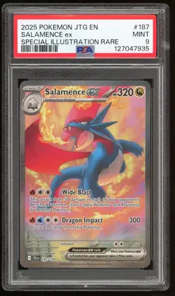 PSA 9 MINT Salamance EX SIR S&V Journey Together 187/159 Pokemon Card TCG - Image 1
