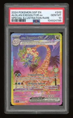 PSA 10 GEM MINT Alolan Exeggutor EX Surging Sparks #242 Pokemon Card TCG - Image 1