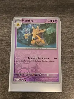 Kadabra 064/165 Reverse Holo MEWen 151 English Pokemon Card Near MINT - Image 1