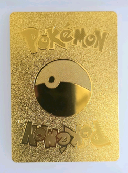Pokemon Pikachu Mega Charizard Y Gold Foil Fan Art Collector Card Poncho TCG - Image 2