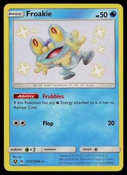 Pokemon Card - Froakie Hidden Fates SV11/SV94 Shiny Holo Rare - Image 1