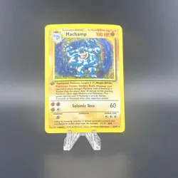 Pokemon Card TCG Machamp 8/102 Holo Rare Base Set 1999 English MP - Image 1