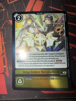Digimon Card Game Unique Emblem: Narrative Ronde P-229 Promo Box Topper NM - Image 1