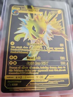 Jolteon GX Black Foil Fan Art Collector Pokemon Card Sm173 Head Bolt Swift Run - Image 5