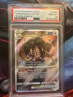 Regigigas VSTAR Crown Zenith: Galarian Gallery Ultra Rare Card GG55/GG70 PSA 10 - Image 1