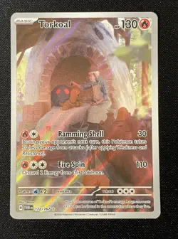 Pokemon TCG Torkoal 172/167 Twilight Masquerade Illustration Rare IR Card NM - Image 1