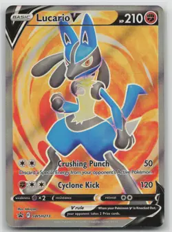 NM Lucario V Holofoil SWSH: Sword & Shield Promo Cards SWSH213 - Image 1