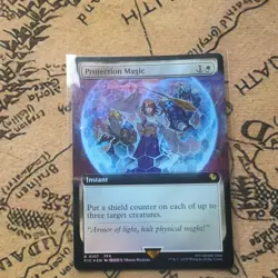 Protection Magic (Extended Art) - Final Fantasy - NM (see pics) MTG - Image 1