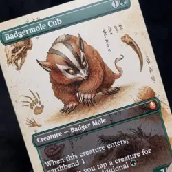 Magic The Gathering: Badgermole Cub (Borderless) - Avatar: The Last Airbender - Image 3