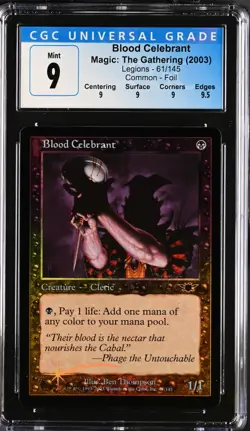 BLOOD CELEBRANT Legions Foil C CGC 9 Q+ MTG [Nostalgium] - Image 1