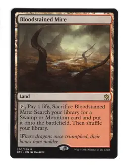 Bloodstained Mire Khans of Tarkir Regular Rare NM English - Image 1