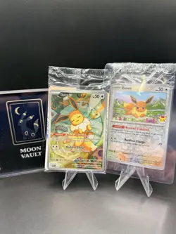 Eevee 173 ETB Black Star Promo Prismatic + Eevee Pokemon day Promo 074/131 - Image 1