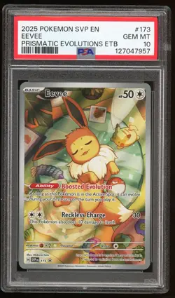 PSA 10 GEM MINT Eevee Promo Prismatic Evolutions ETB SVP 173 Pokemon Card TCG - Image 1