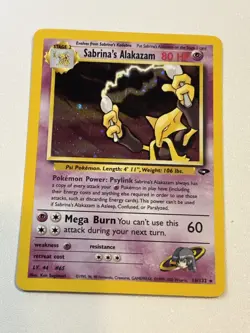 Pokemon 2000 SABRINA'S ALAKAZAM HOLO 16/132 Gym Challenge set Rare NM - Image 1