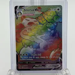 Pokemon TCG SWSH Snorlax VMAX 206/202 Rainbow Secret Rare Raw - Image 1