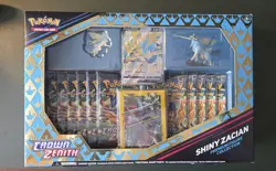 Pokemon Crown Zenith Shiny Zacian Premium Figure Collection Box 11 Booster Packs - Image 1